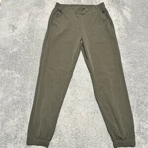 Athleta Pants Womens 12 Green Textured Brooklyn Jogger Performance Athletic
